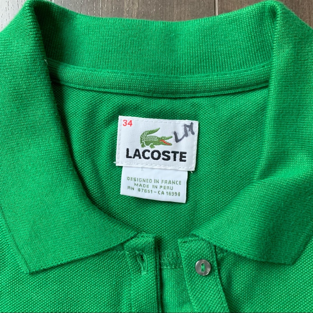 Green Lacoste Button Down Polo - image 3